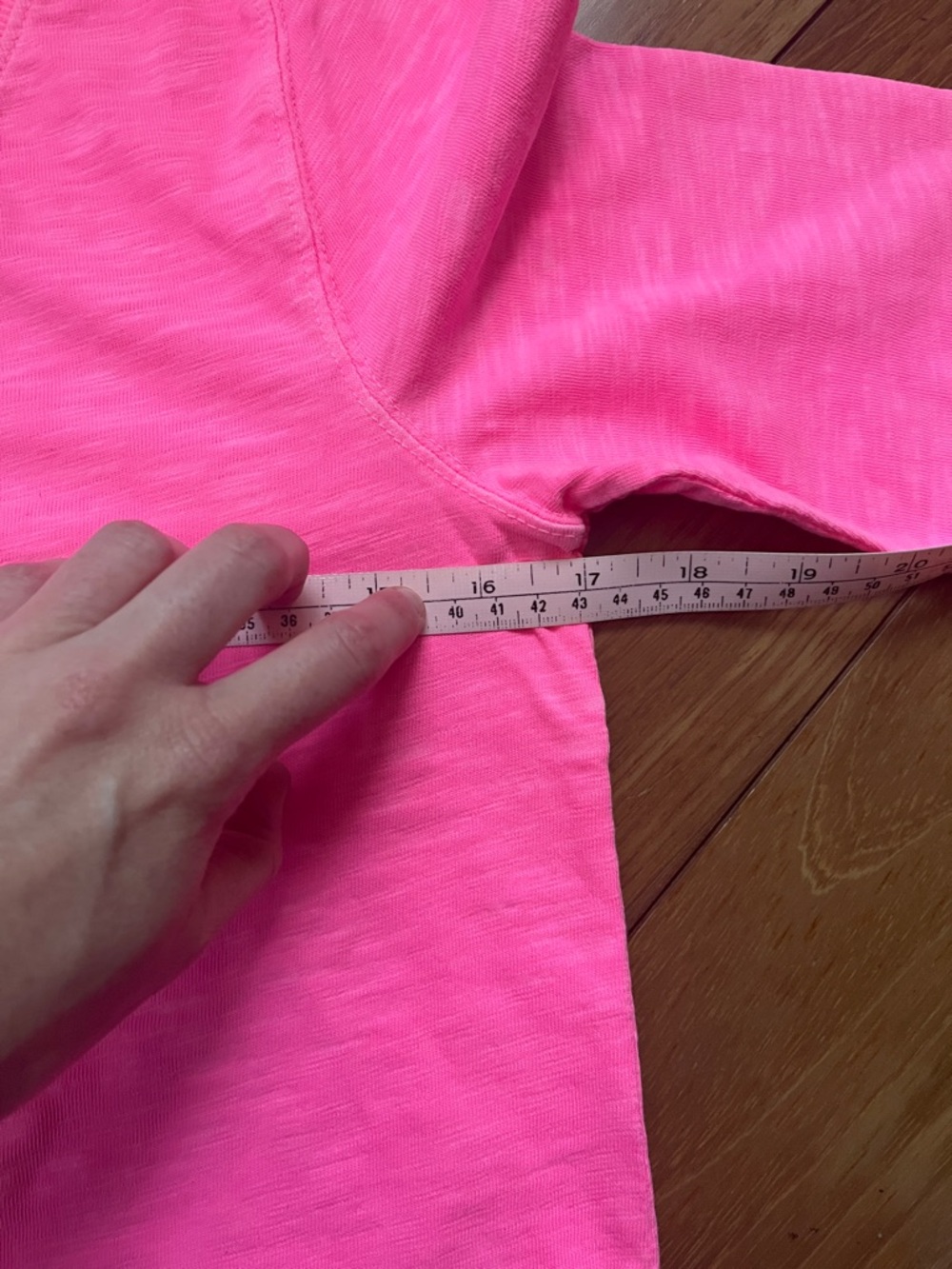 NWT J. Crew Marled Neon 3/4 Sleeve Lightweight Sweatshirt - Picture 4 of 5
